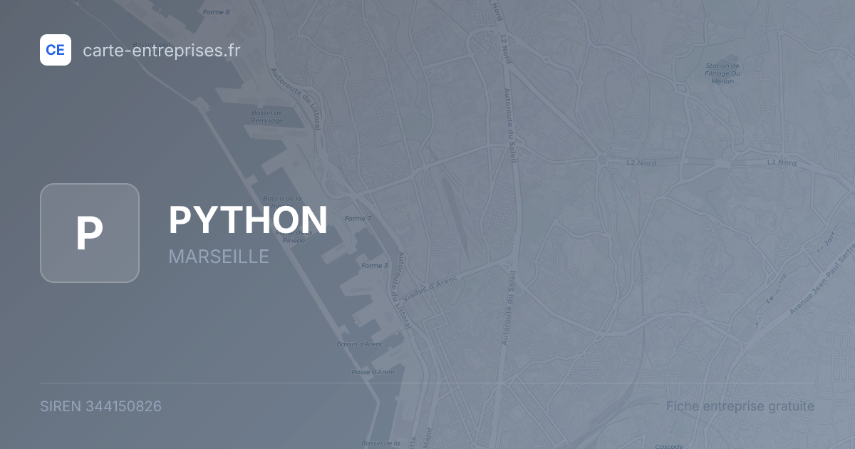 PYTHON — 344150826 — fiche entreprise