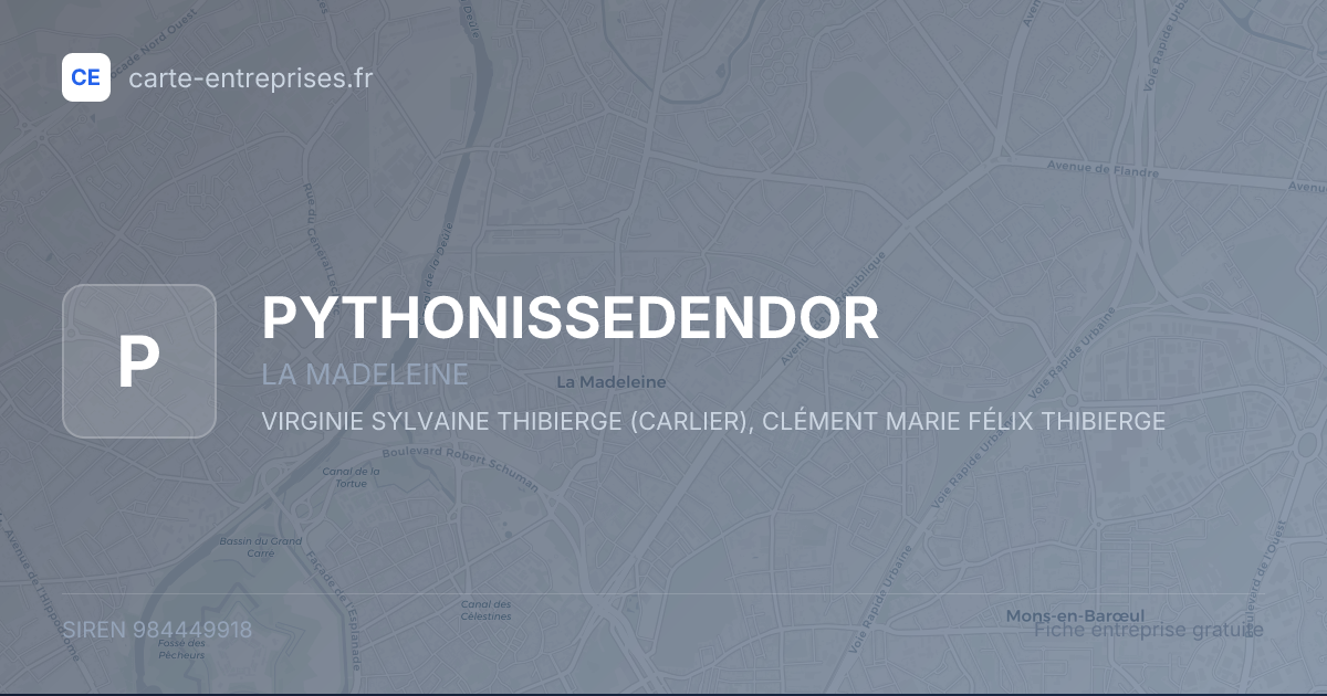 PYTHONISSEDENDOR — 984449918 — fiche entreprise