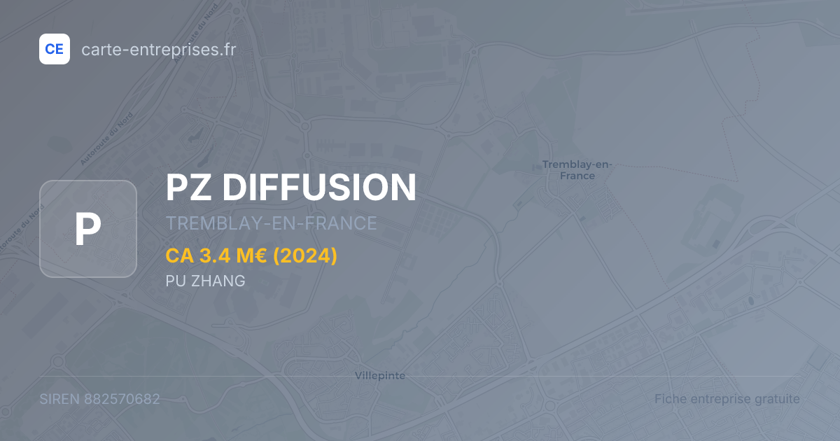 PZ DIFFUSION — 882570682 — fiche entreprise