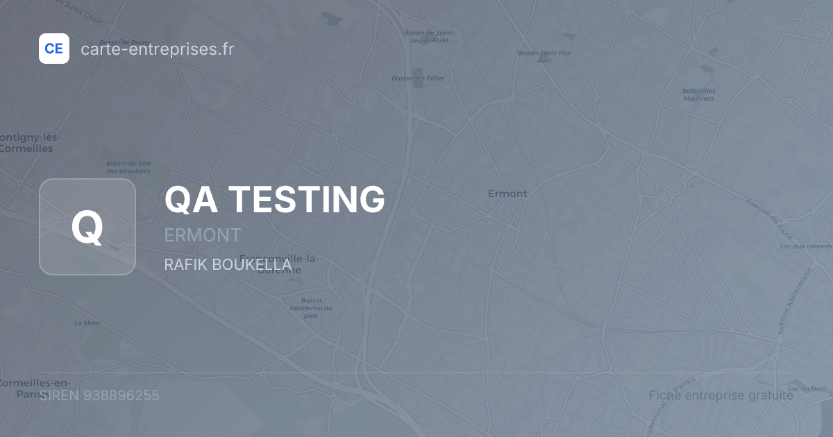 QA TESTING — 938896255 — fiche entreprise