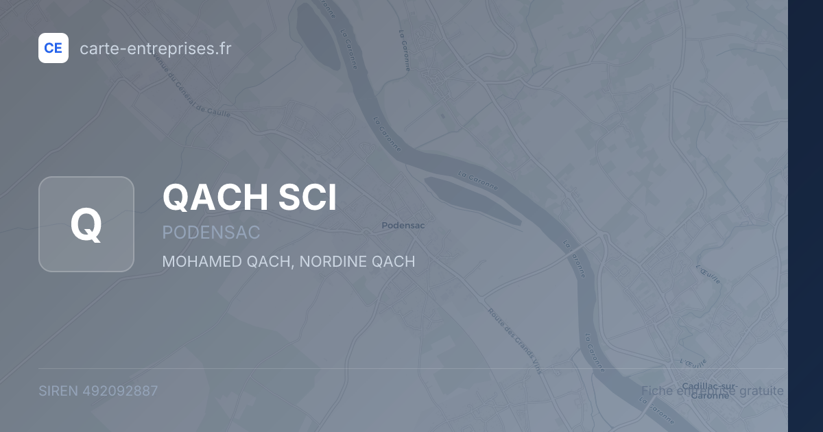 QACH SCI — 492092887 — fiche entreprise
