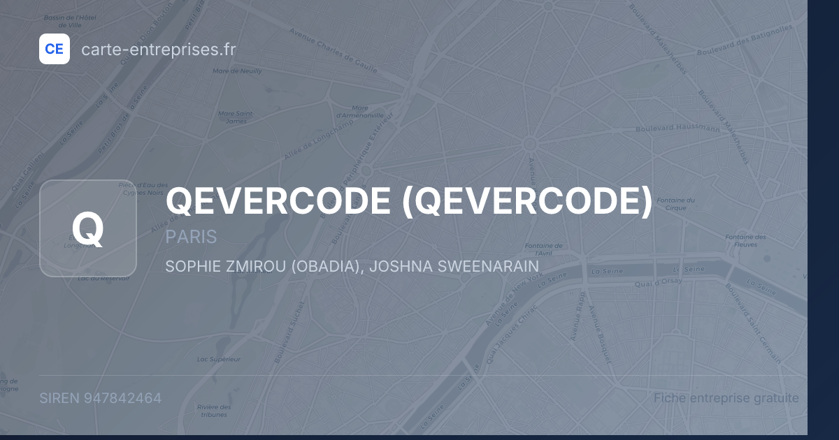 QEVERCODE — 947842464 — fiche entreprise