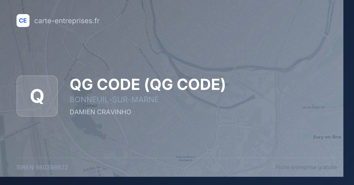 QG CODE — 980398622 — fiche entreprise
