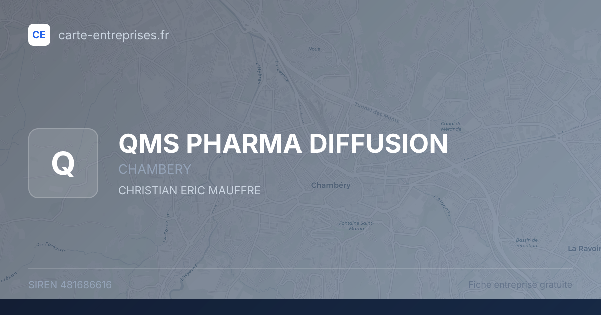 QMS PHARMA DIFFUSION — 481686616 — fiche entreprise