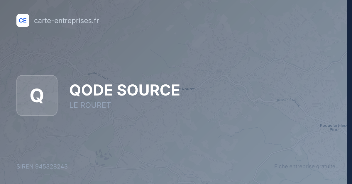 QODE SOURCE — 945328243 — fiche entreprise