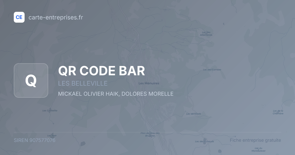 QR CODE BAR — 907577076 — fiche entreprise