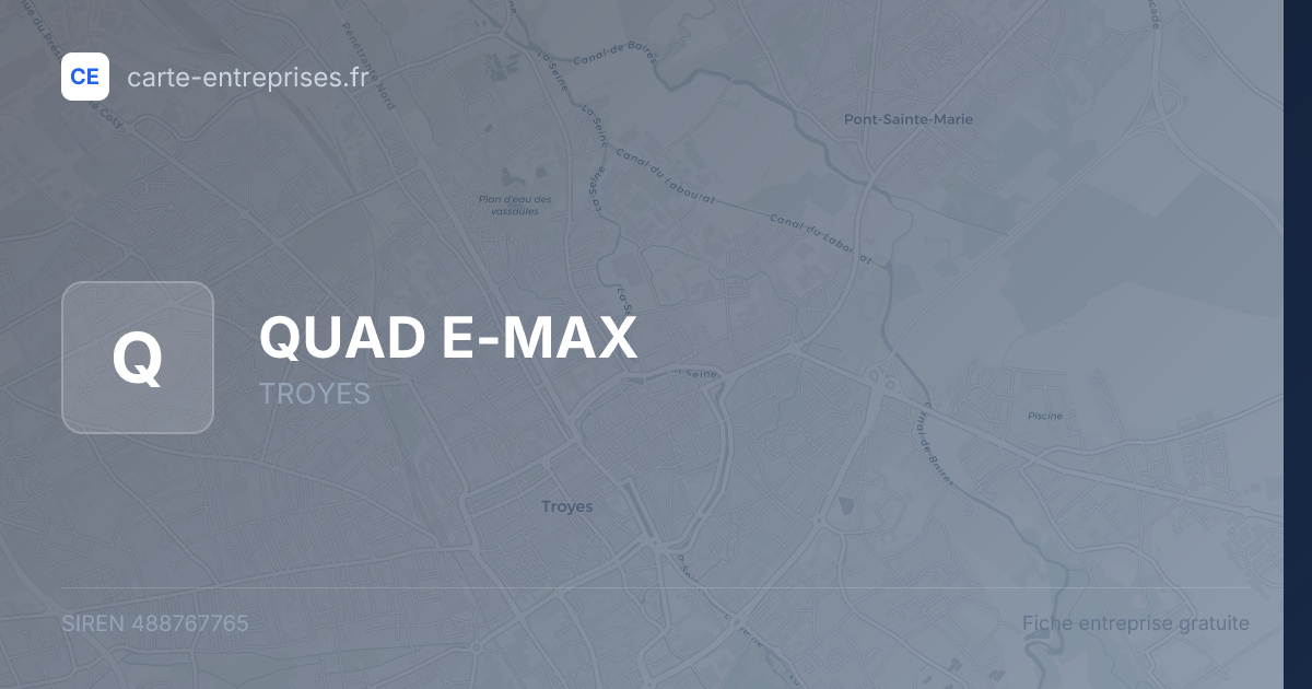 QUAD E-MAX — 488767765 — fiche entreprise
