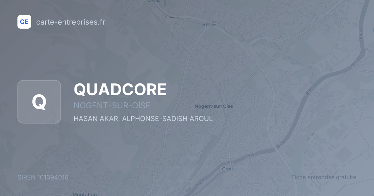 QUADCORE — 101694016 — fiche entreprise
