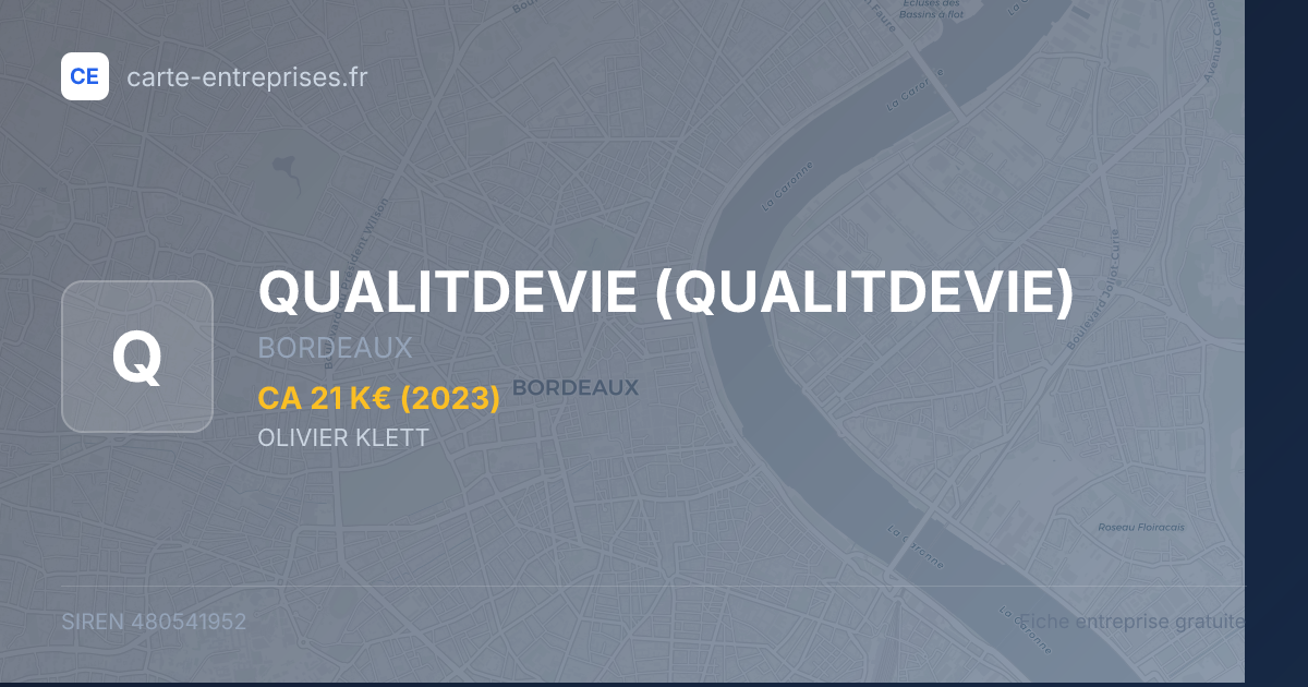 QUALITDEVIE — 480541952 — fiche entreprise