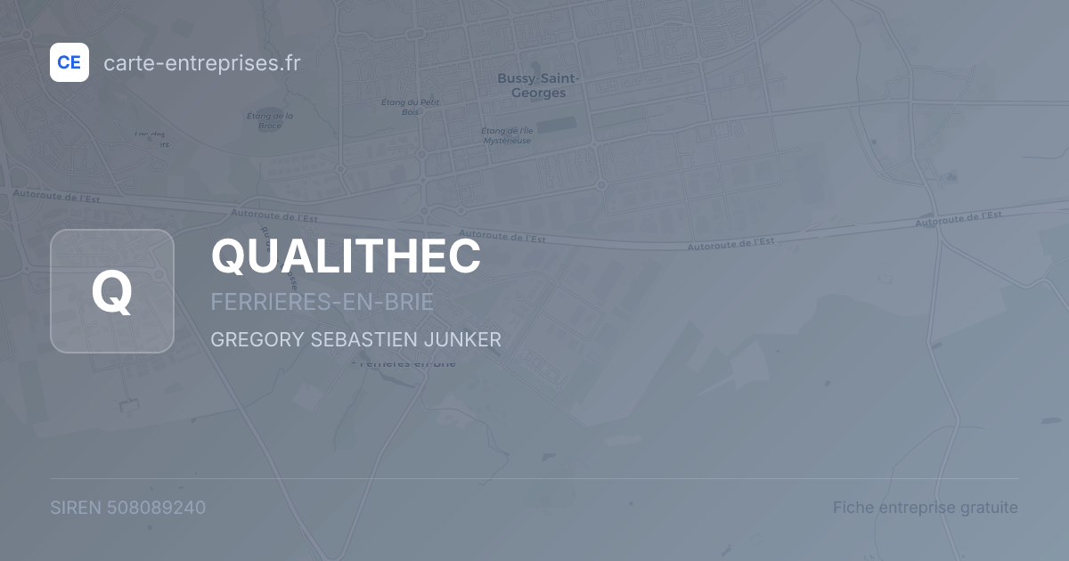 QUALITHEC — 508089240 — fiche entreprise
