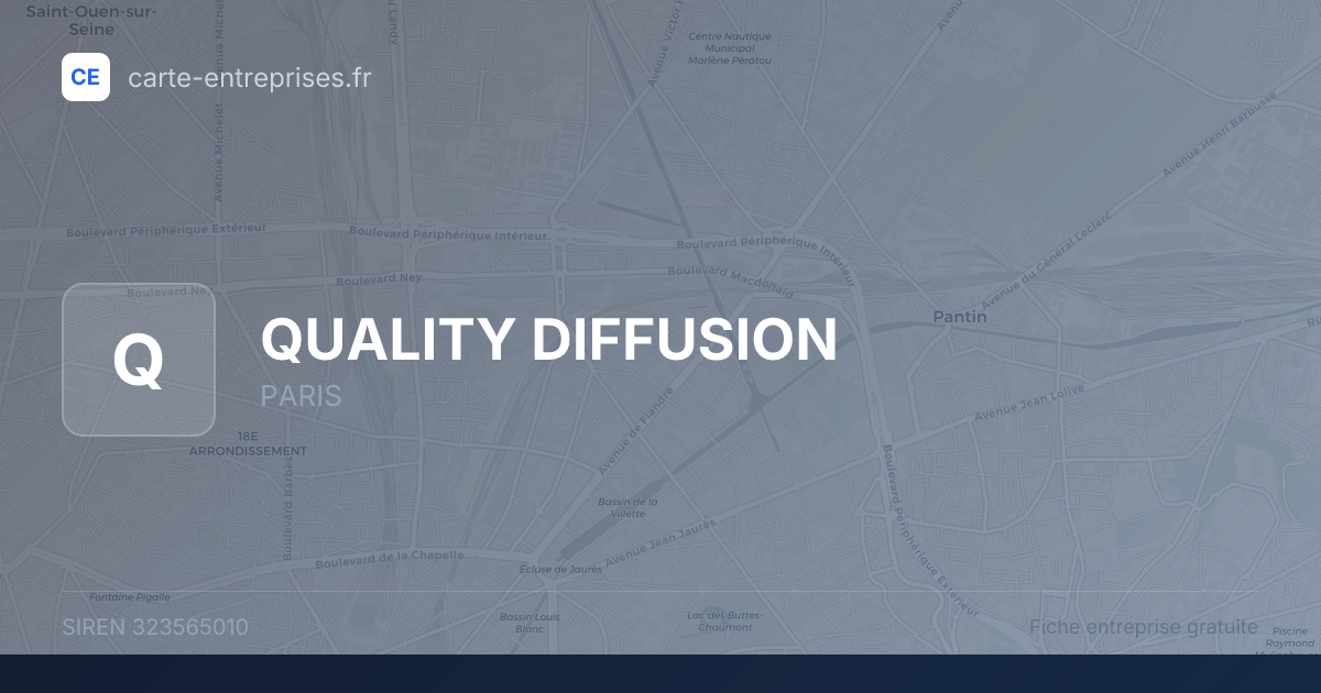 QUALITY DIFFUSION — 323565010 — fiche entreprise
