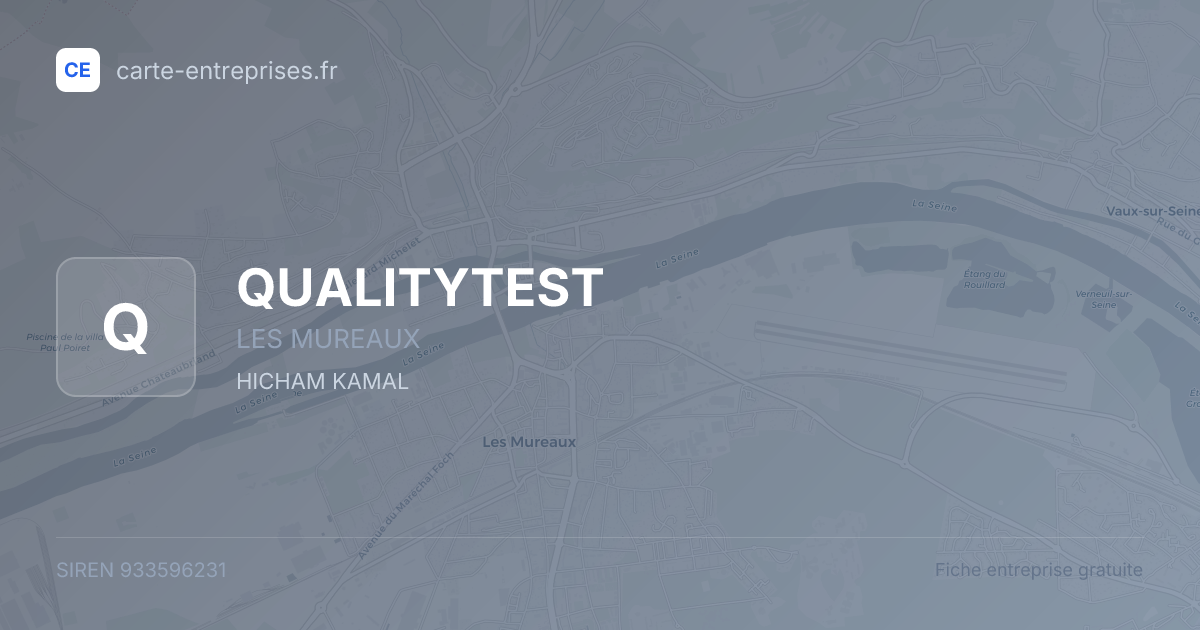 QUALITYTEST — 933596231 — fiche entreprise