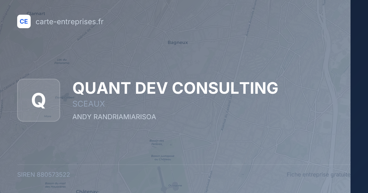 QUANT DEV CONSULTING — 880573522 — fiche entreprise