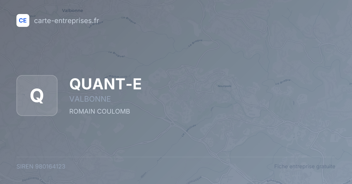 QUANT-E — 980164123 — fiche entreprise