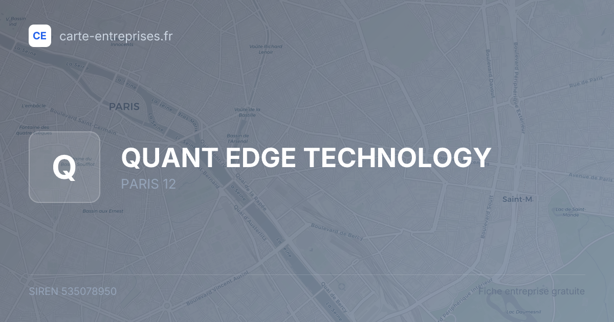 QUANT EDGE TECHNOLOGY — 535078950 — fiche entreprise