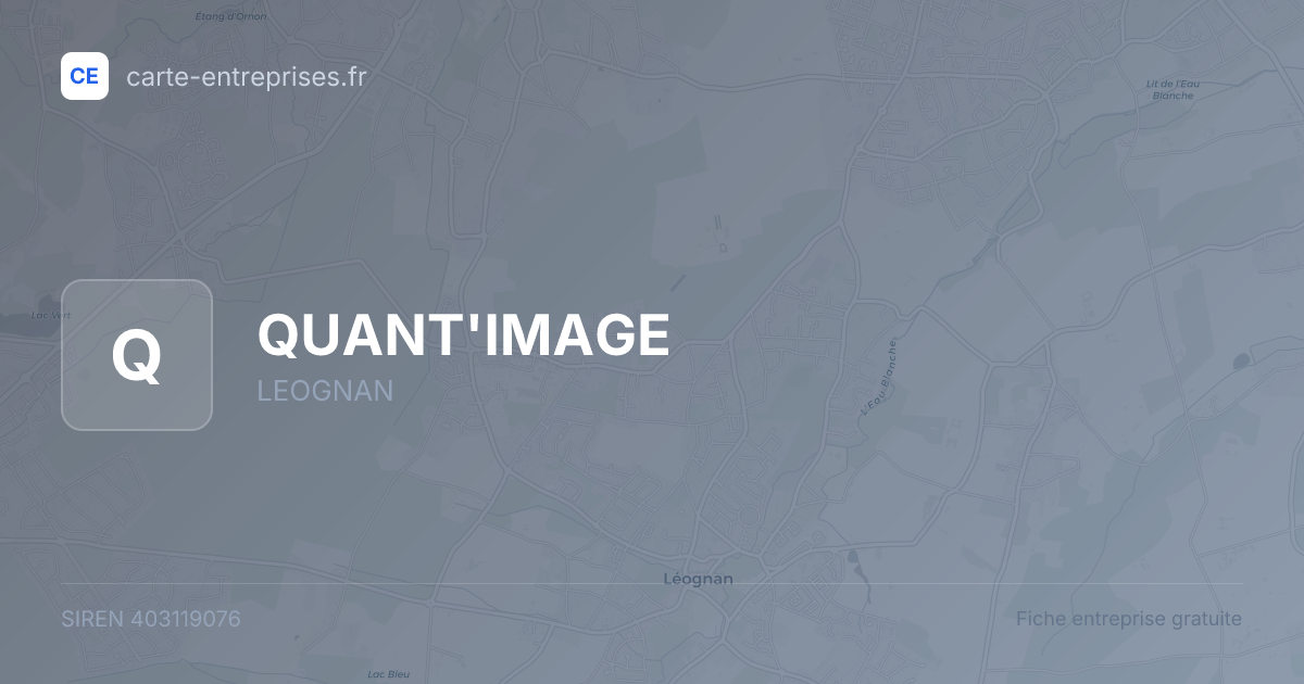 QUANT'IMAGE — 403119076 — fiche entreprise