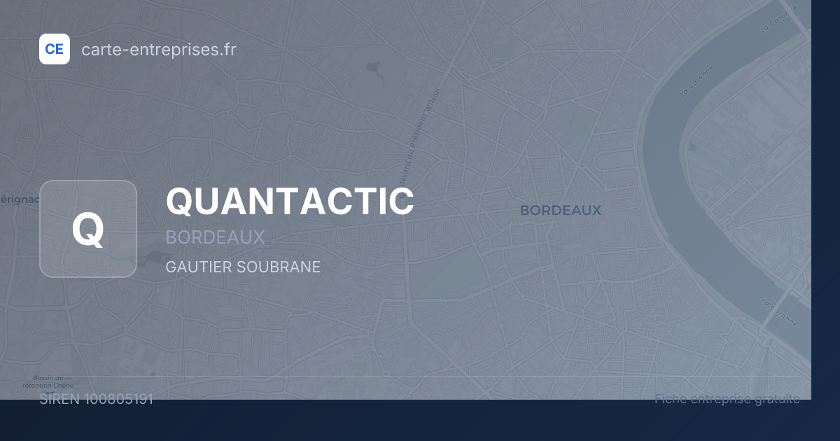 QUANTACTIC — 100805191 — fiche entreprise