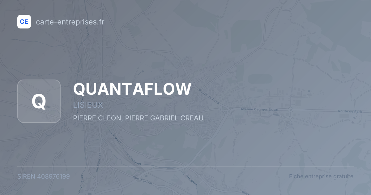 QUANTAFLOW — 408976199 — fiche entreprise