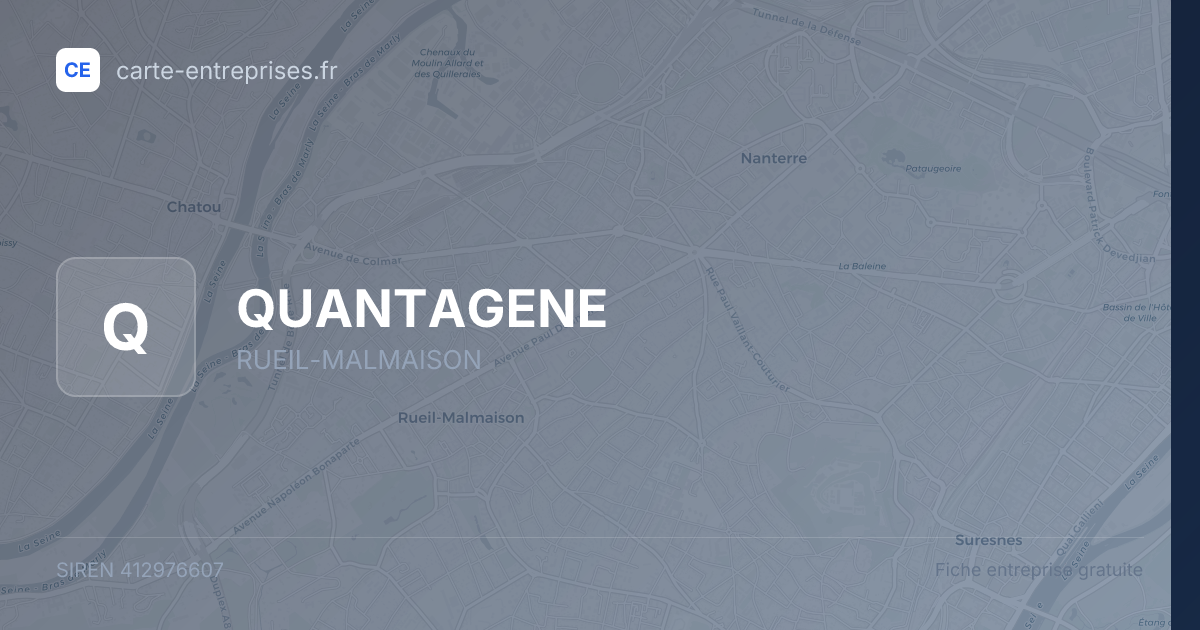 QUANTAGENE — 412976607 — fiche entreprise