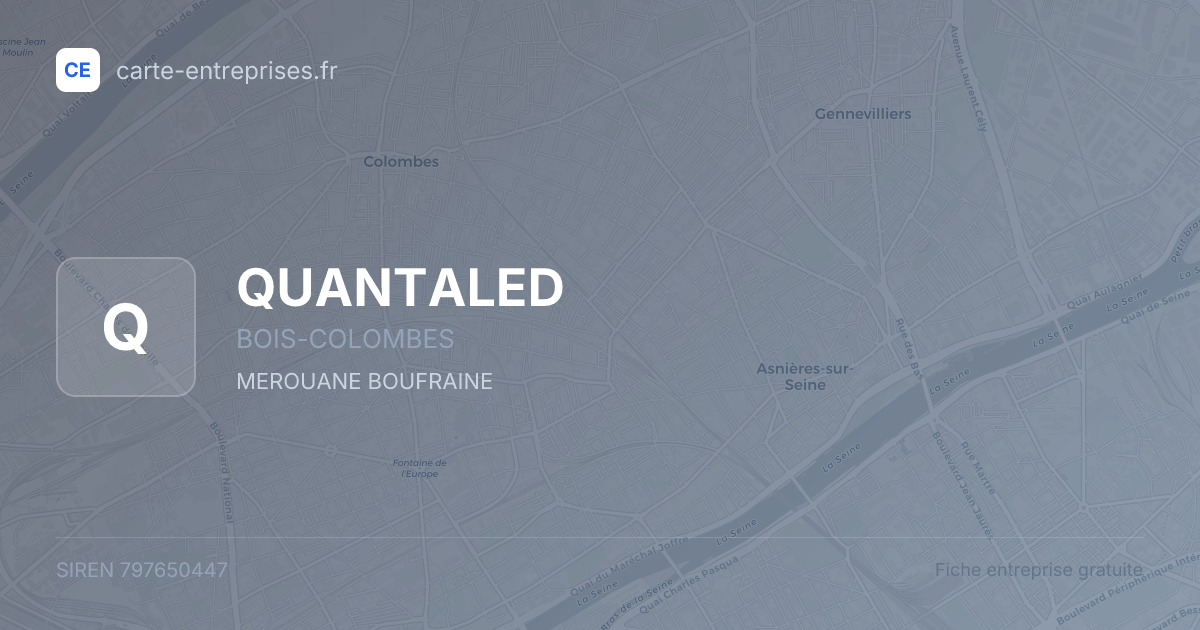 QUANTALED — 797650447 — fiche entreprise