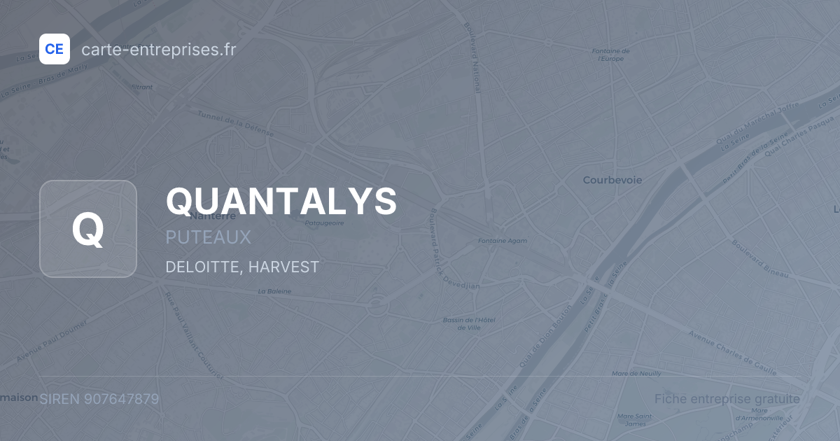 QUANTALYS — 907647879 — fiche entreprise