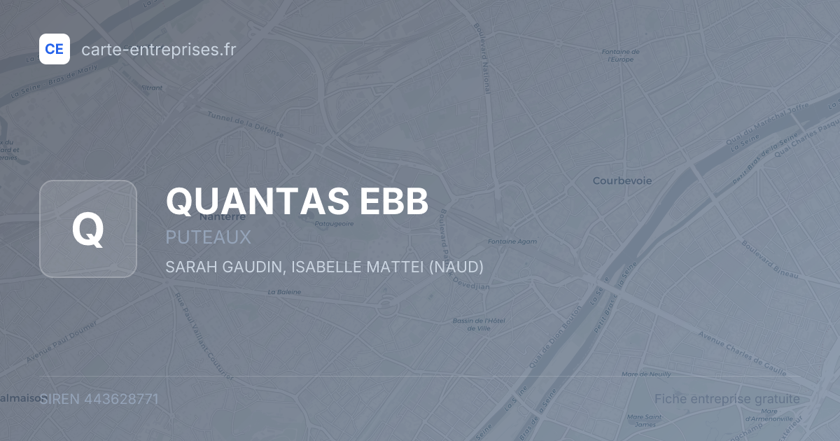 QUANTAS EBB — 443628771 — fiche entreprise