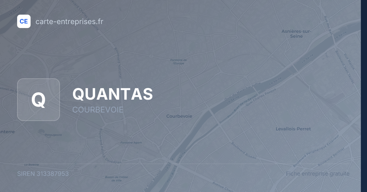 QUANTAS — 313387953 — fiche entreprise