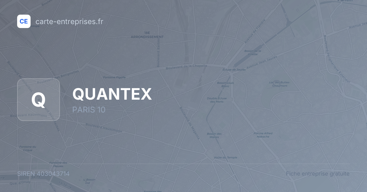 QUANTEX — 403043714 — fiche entreprise