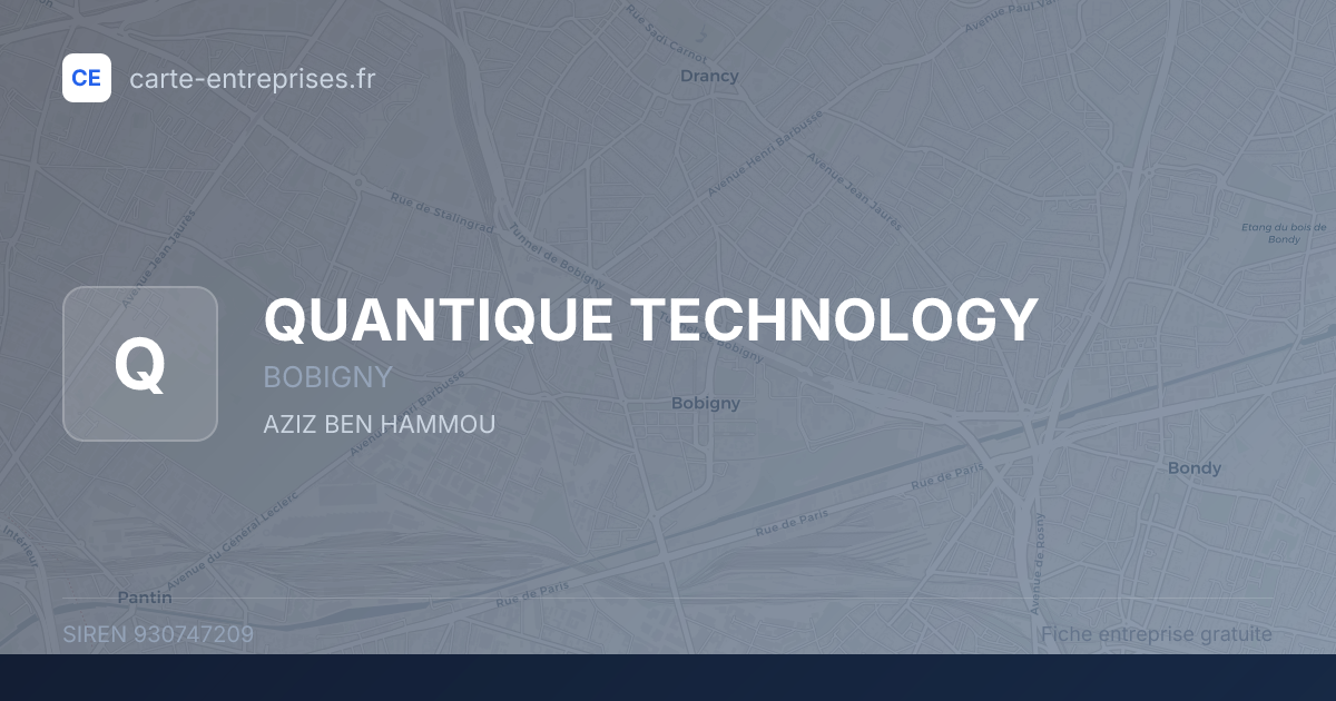 QUANTIQUE TECHNOLOGY — 930747209 — fiche entreprise