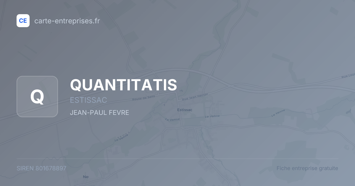 QUANTITATIS — 801678897 — fiche entreprise
