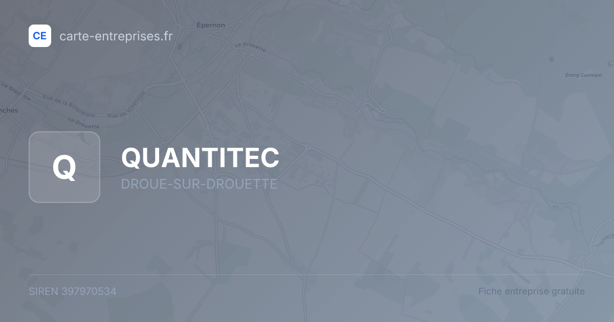 QUANTITEC — 397970534 — fiche entreprise