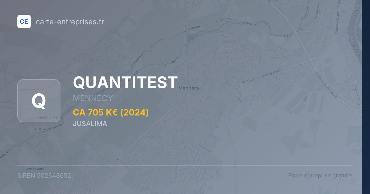 QUANTITEST — 502648652 — fiche entreprise
