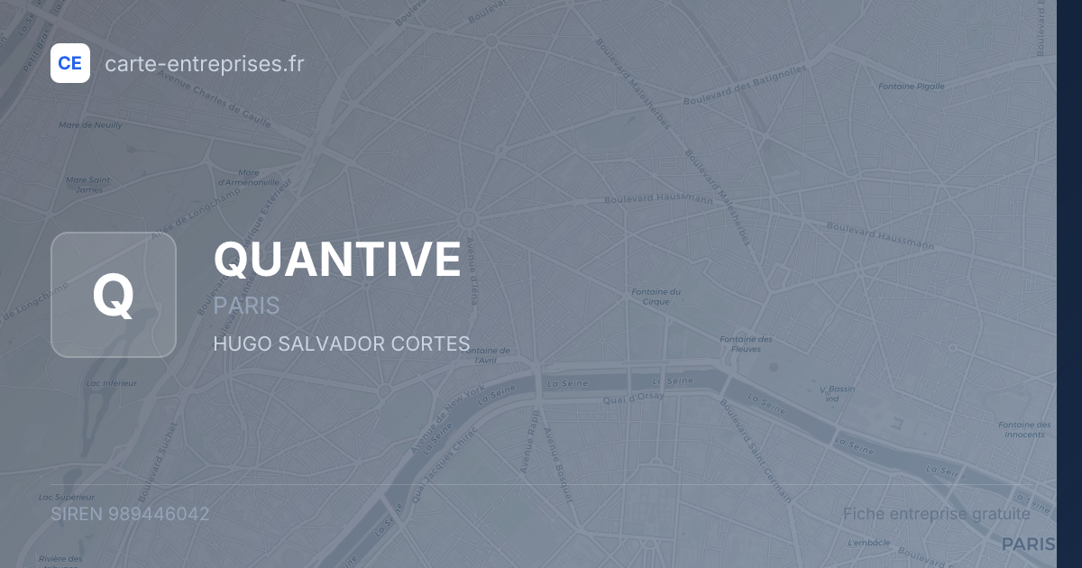 QUANTIVE — 989446042 — fiche entreprise