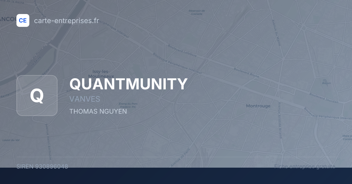 QUANTMUNITY — 930896048 — fiche entreprise