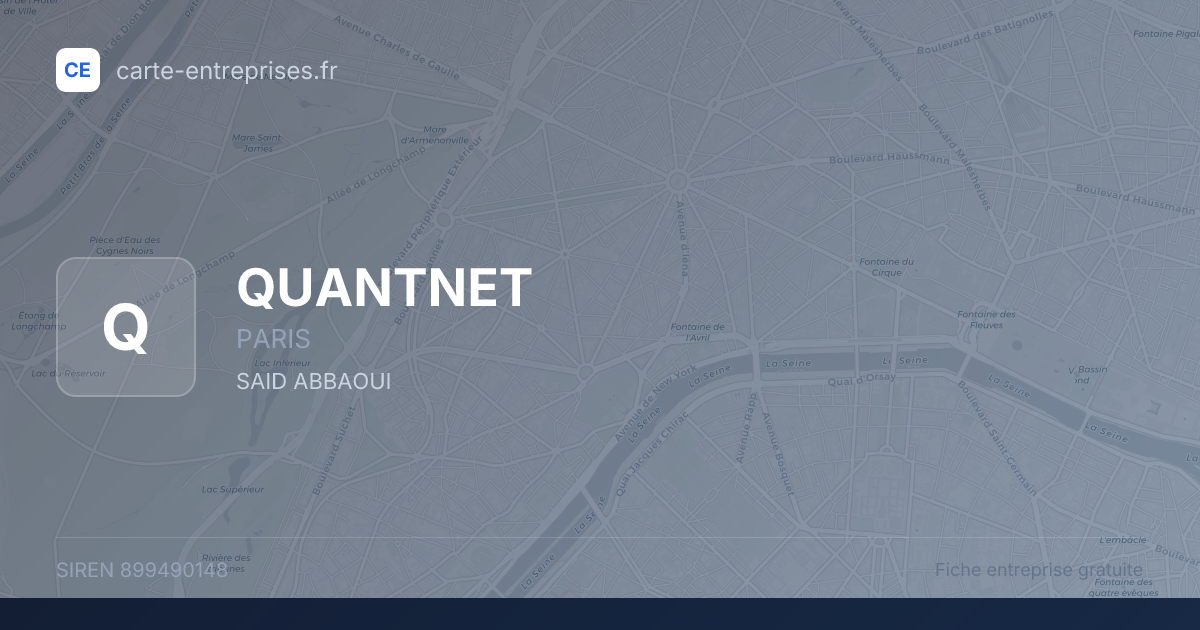 QUANTNET — 899490148 — fiche entreprise