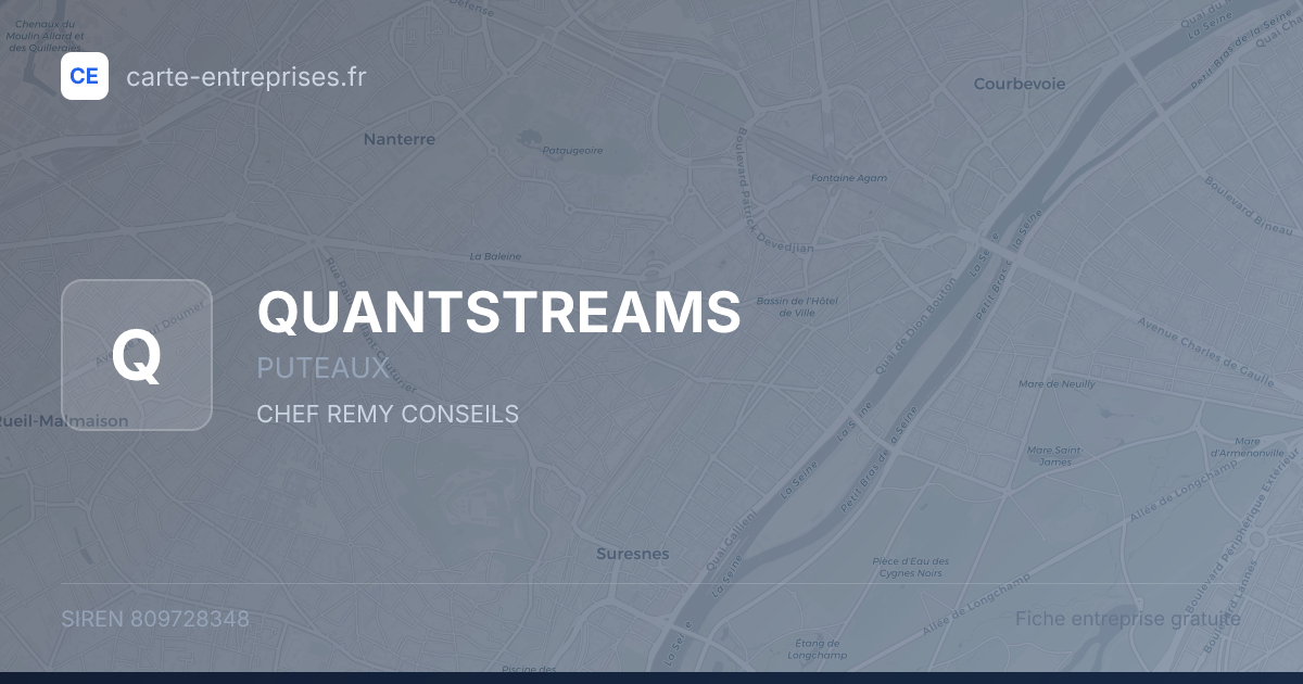 QUANTSTREAMS — 809728348 — fiche entreprise