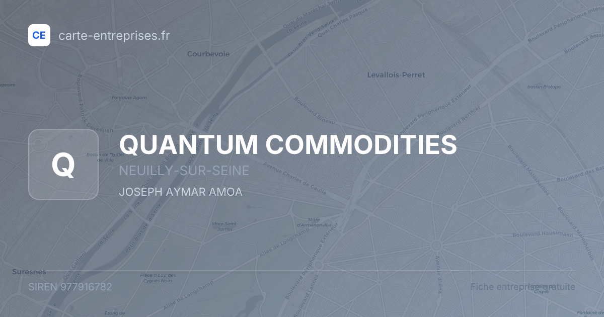 QUANTUM COMMODITIES — 977916782 — fiche entreprise