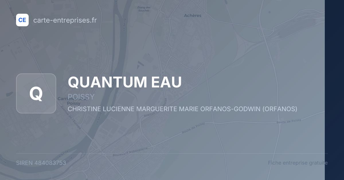QUANTUM EAU — 484083753 — fiche entreprise