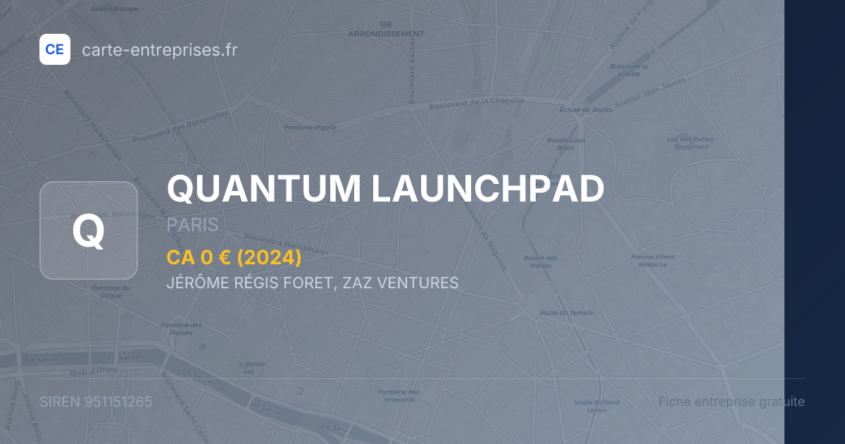 QUANTUM LAUNCHPAD — 951151265 — fiche entreprise