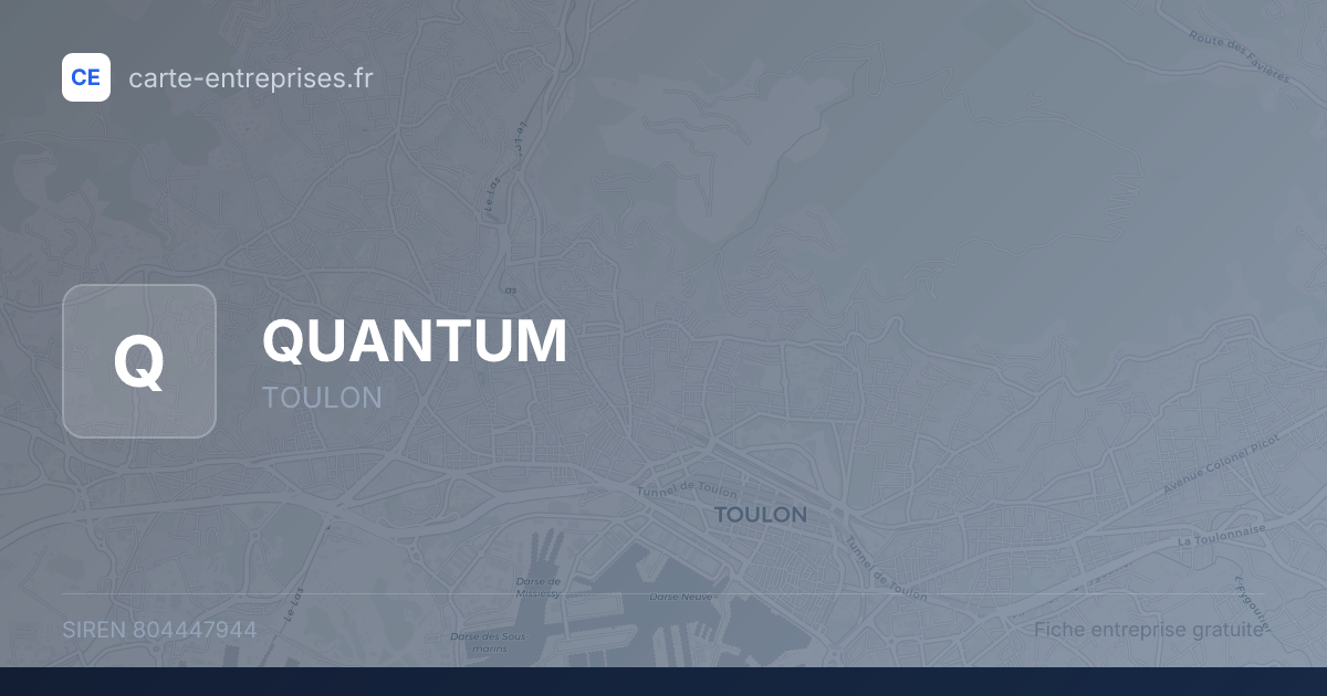 QUANTUM — 804447944 — fiche entreprise