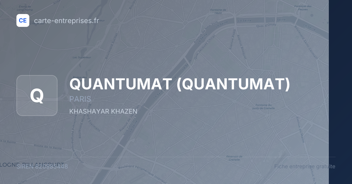 QUANTUMAT — 820985448 — fiche entreprise