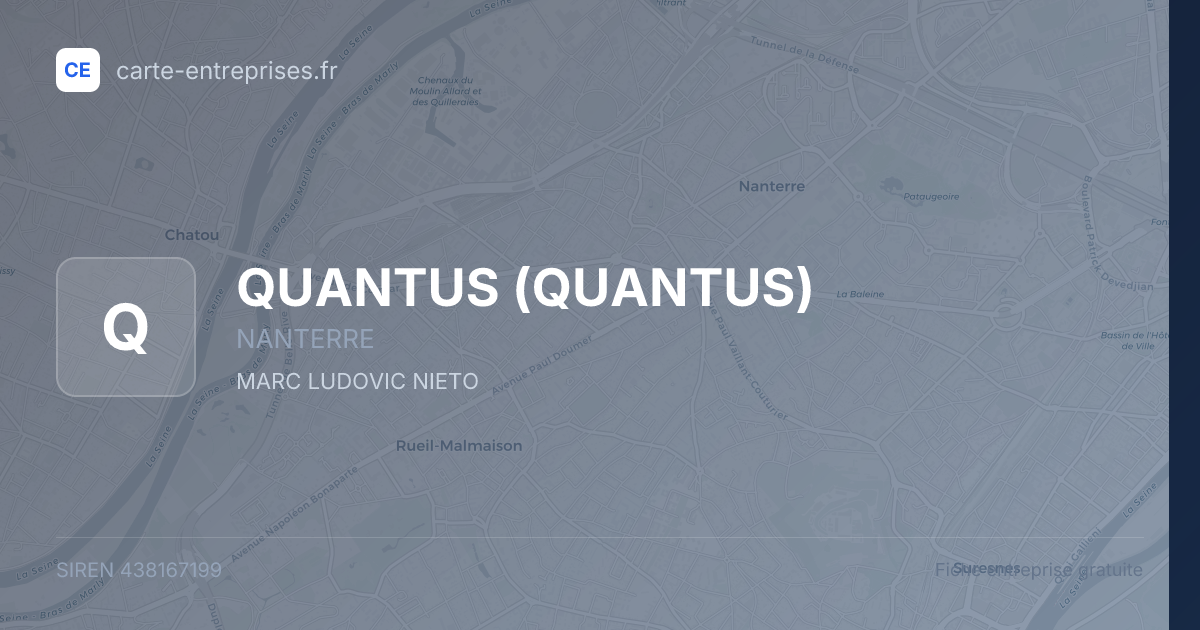 QUANTUS — 438167199 — fiche entreprise