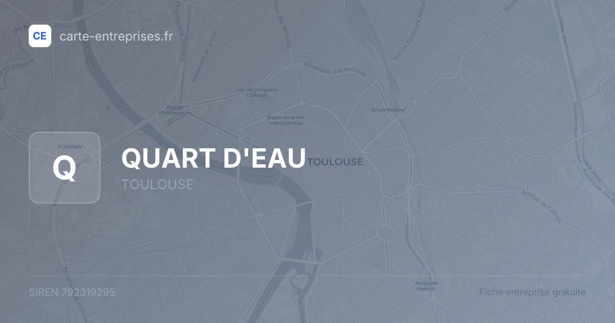 QUART D'EAU — 792319295 — fiche entreprise
