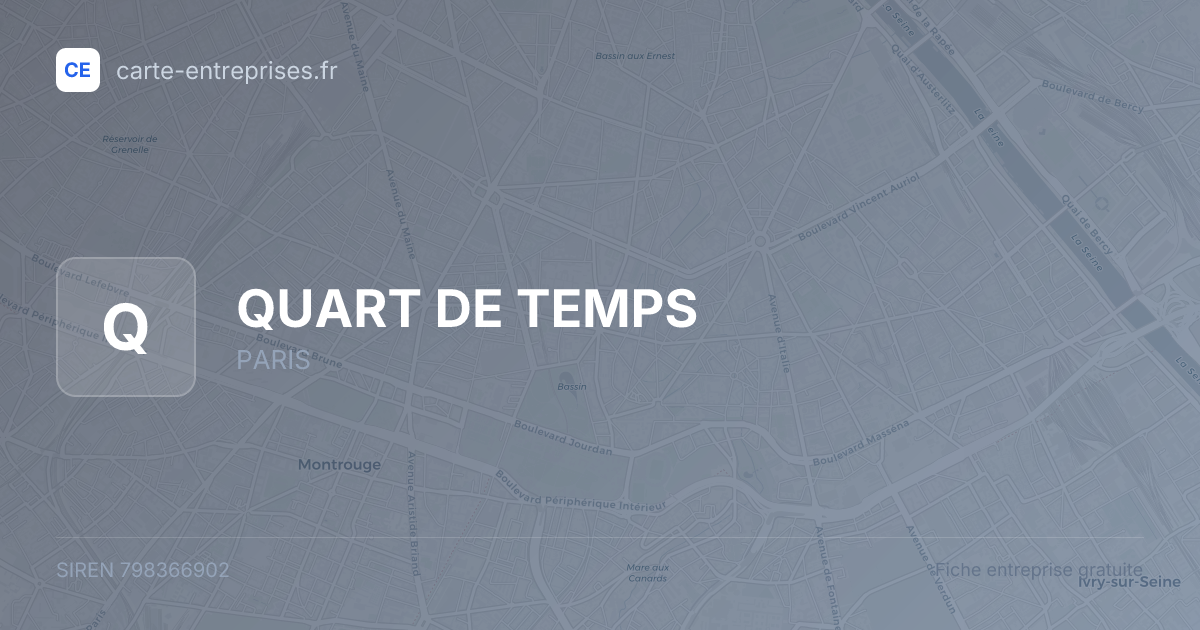 QUART DE TEMPS — 798366902 — fiche entreprise