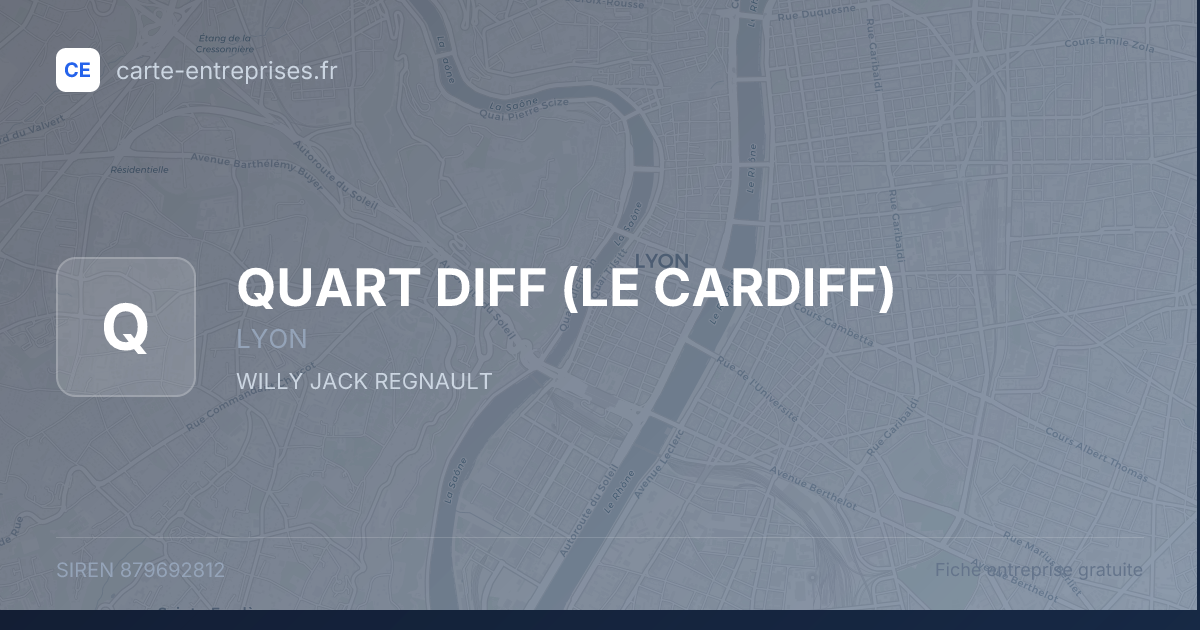 QUART DIFF (LE CARDIFF) — 879692812 — fiche entreprise