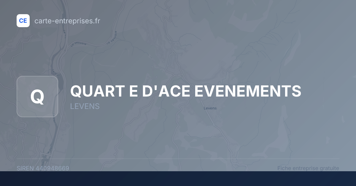 QUART E D'ACE EVENEMENTS — 440948669 — fiche entreprise