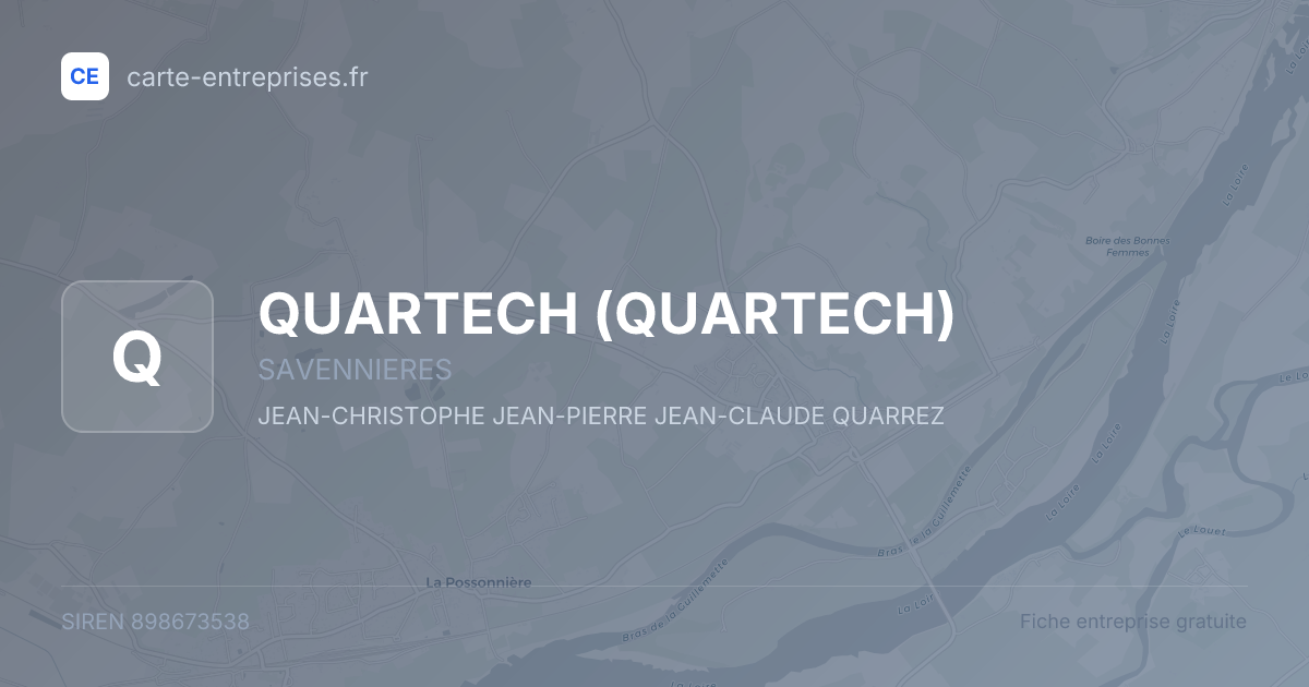 QUARTECH — 898673538 — fiche entreprise