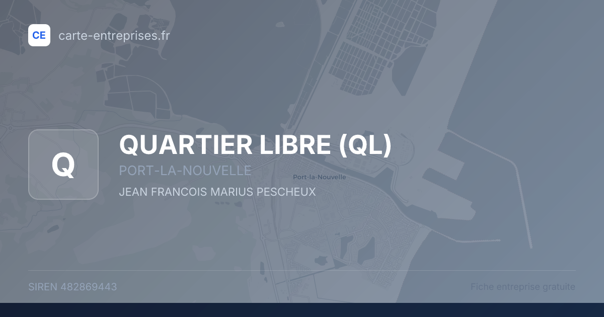 QUARTIER LIBRE (QL) — 482869443 — fiche entreprise