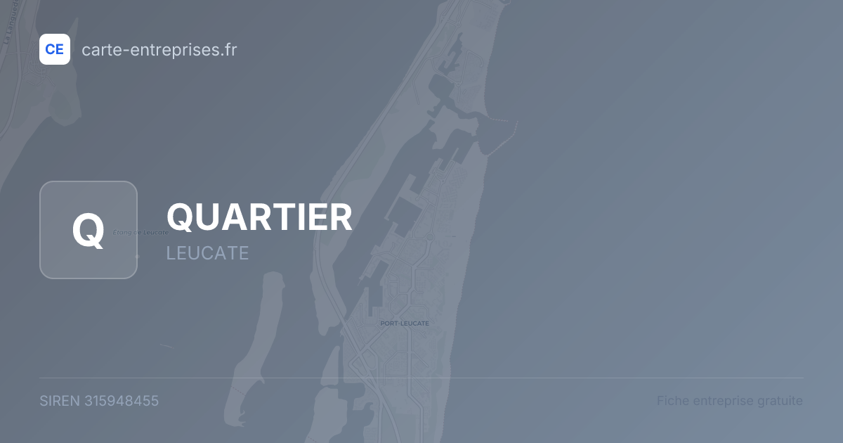 QUARTIER — 315948455 — fiche entreprise