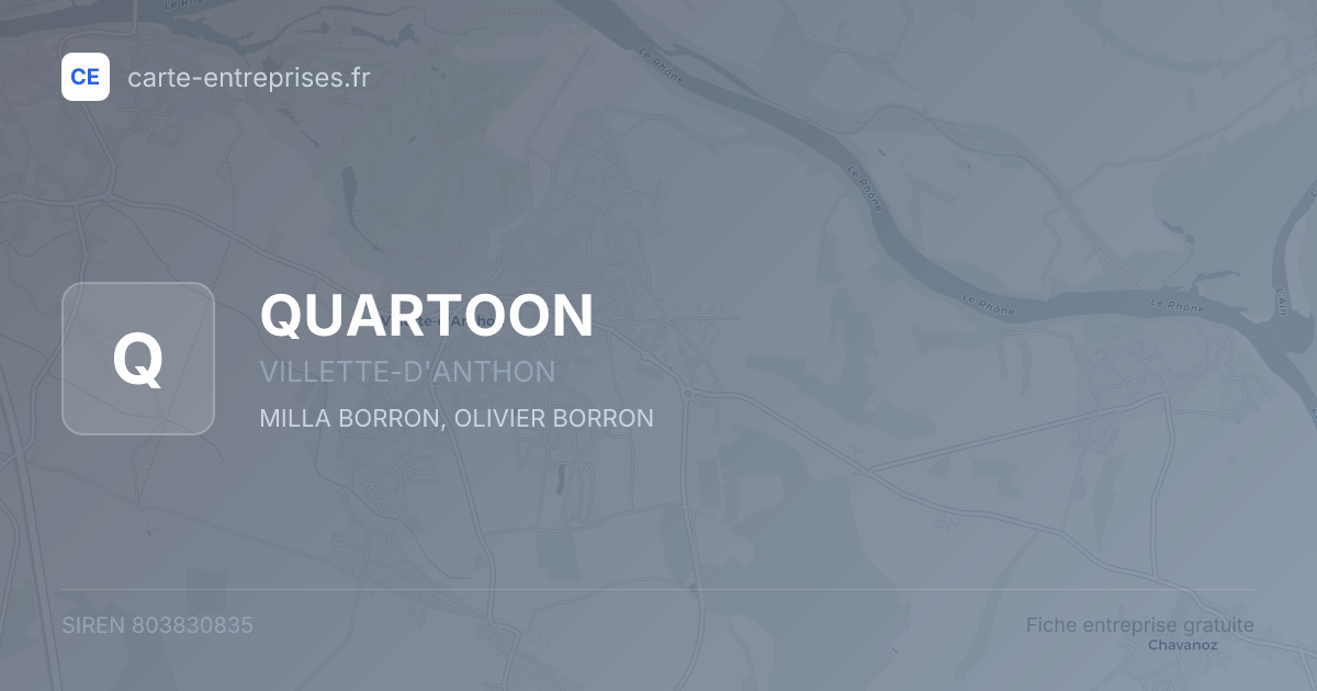 QUARTOON — 803830835 — fiche entreprise